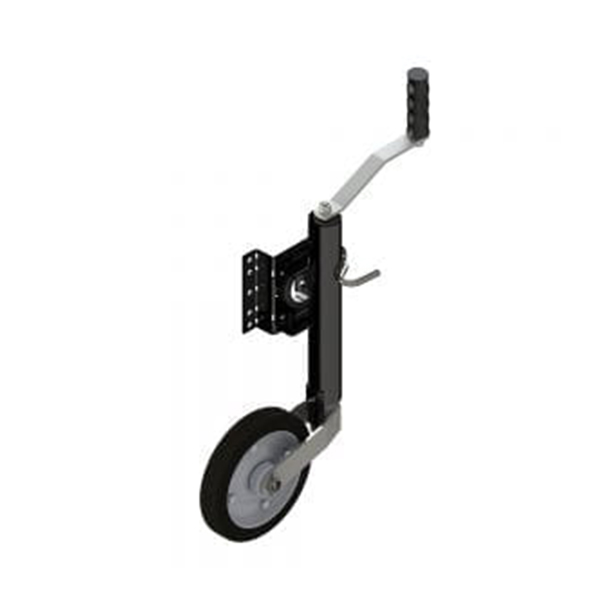 PATA DE APOYO NAUTICA NEGRA 750,00 KG ACC SUPERIOR CON RUEDA